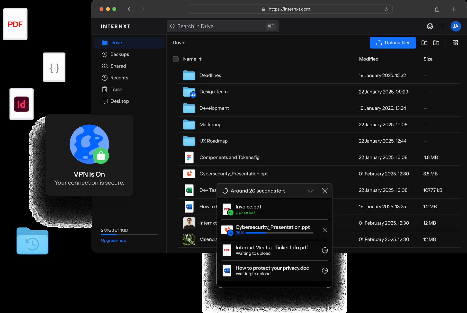 DriveWeb DarkMode image desktop